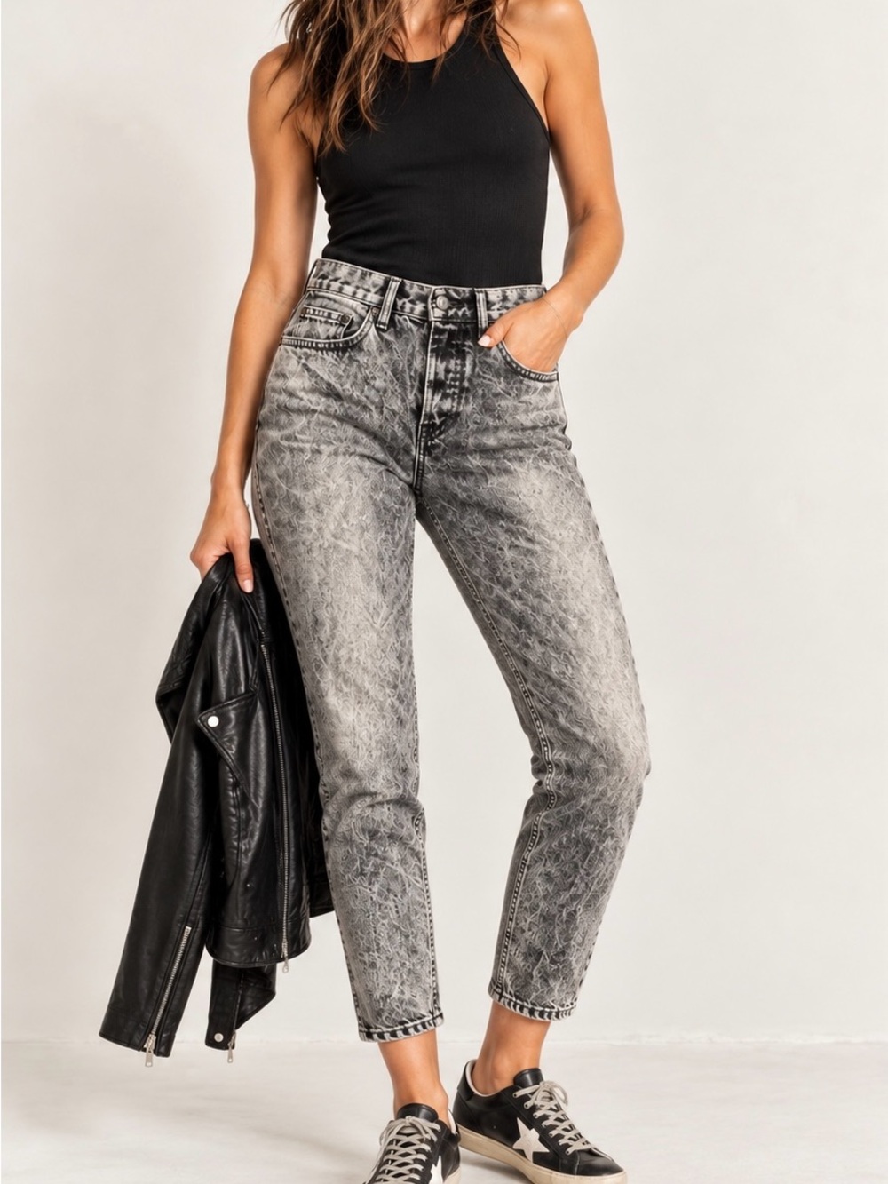 GRLFRND Karolina High Rise Skinny Jeans Billie Jean Acid Wash NWT 27